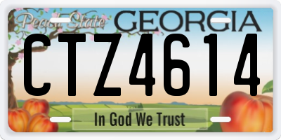 GA license plate CTZ4614