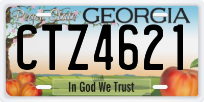 GA license plate CTZ4621