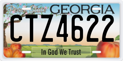 GA license plate CTZ4622