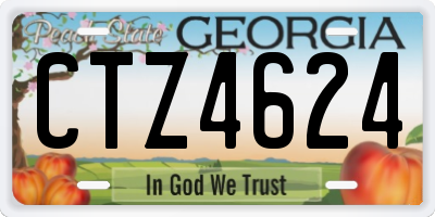 GA license plate CTZ4624
