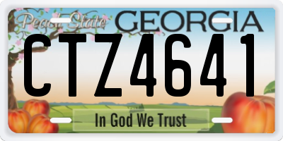 GA license plate CTZ4641