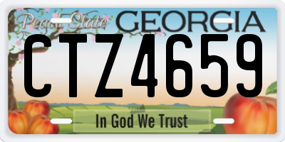 GA license plate CTZ4659