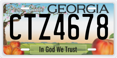GA license plate CTZ4678