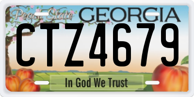 GA license plate CTZ4679
