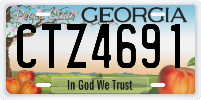GA license plate CTZ4691