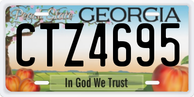 GA license plate CTZ4695