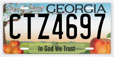 GA license plate CTZ4697