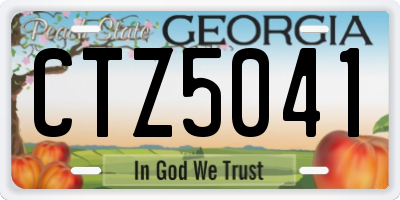 GA license plate CTZ5041