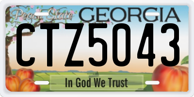 GA license plate CTZ5043