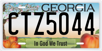 GA license plate CTZ5044