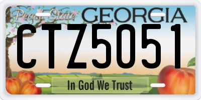 GA license plate CTZ5051