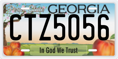 GA license plate CTZ5056