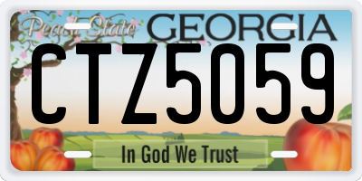 GA license plate CTZ5059