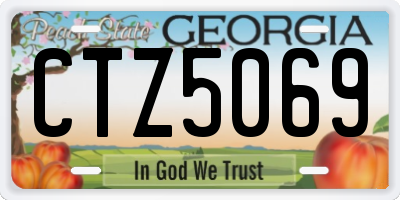 GA license plate CTZ5069