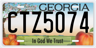 GA license plate CTZ5074