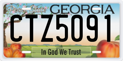 GA license plate CTZ5091