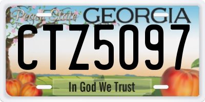 GA license plate CTZ5097