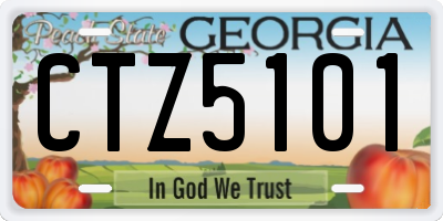 GA license plate CTZ5101