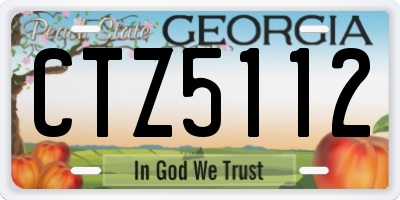 GA license plate CTZ5112