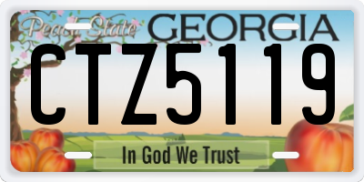 GA license plate CTZ5119