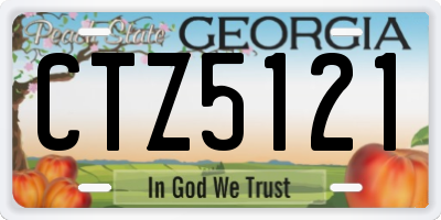 GA license plate CTZ5121