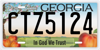 GA license plate CTZ5124