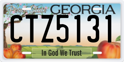 GA license plate CTZ5131