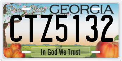 GA license plate CTZ5132