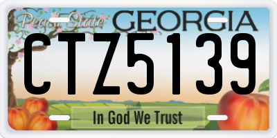 GA license plate CTZ5139