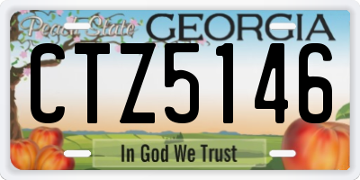 GA license plate CTZ5146