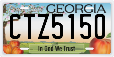 GA license plate CTZ5150