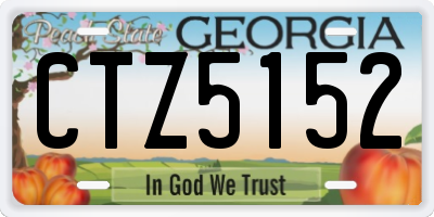 GA license plate CTZ5152