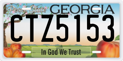 GA license plate CTZ5153