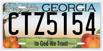 GA license plate CTZ5154