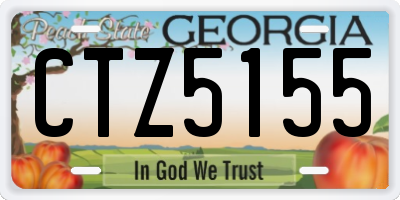 GA license plate CTZ5155