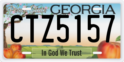 GA license plate CTZ5157