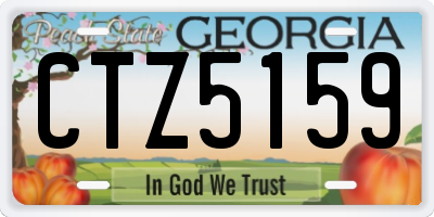 GA license plate CTZ5159