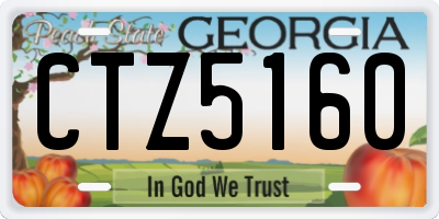 GA license plate CTZ5160