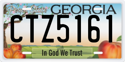 GA license plate CTZ5161
