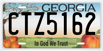 GA license plate CTZ5162