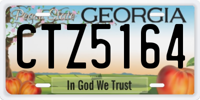 GA license plate CTZ5164