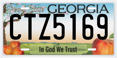 GA license plate CTZ5169