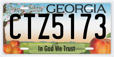 GA license plate CTZ5173