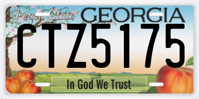 GA license plate CTZ5175