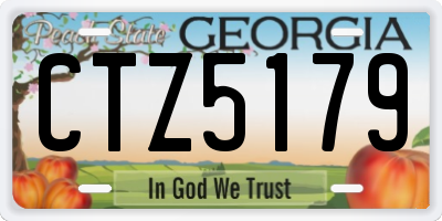 GA license plate CTZ5179