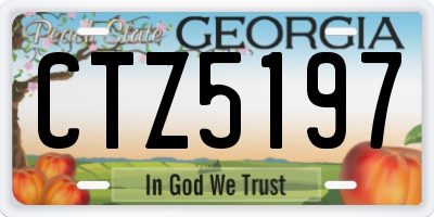 GA license plate CTZ5197