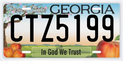GA license plate CTZ5199