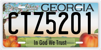 GA license plate CTZ5201