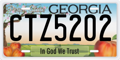 GA license plate CTZ5202
