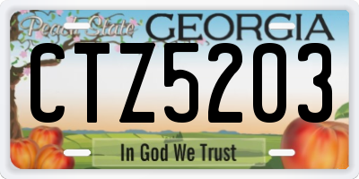 GA license plate CTZ5203
